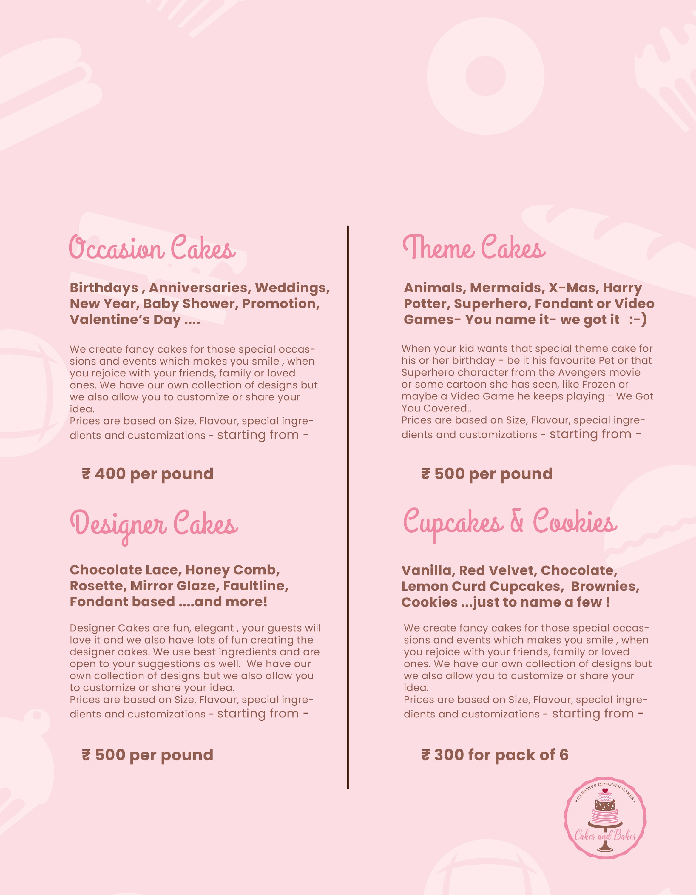 Fresh designer cake by Cakes and Bakes