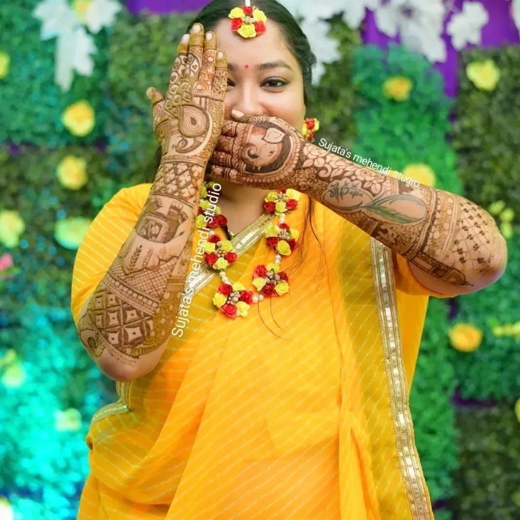 Arabic mehendi by SUJATA'S MEHENDI STUDIO AND TRAINING